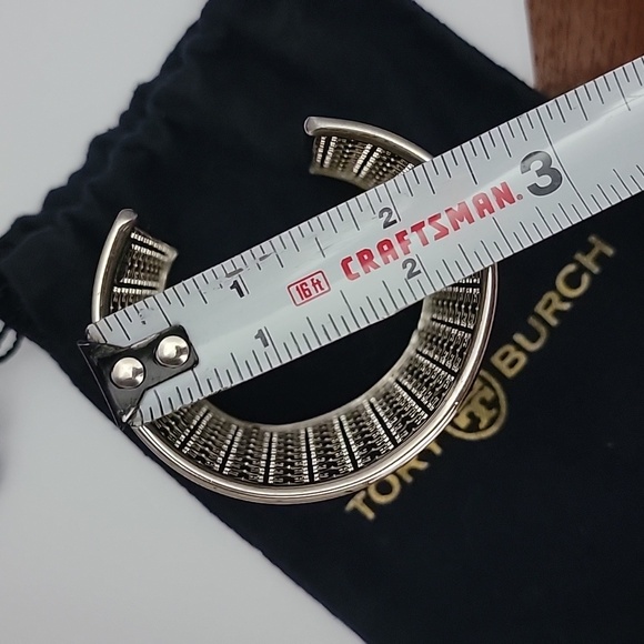 Tory Burch Intricate Silver Cuff Bracelet - Picture 5 of 12